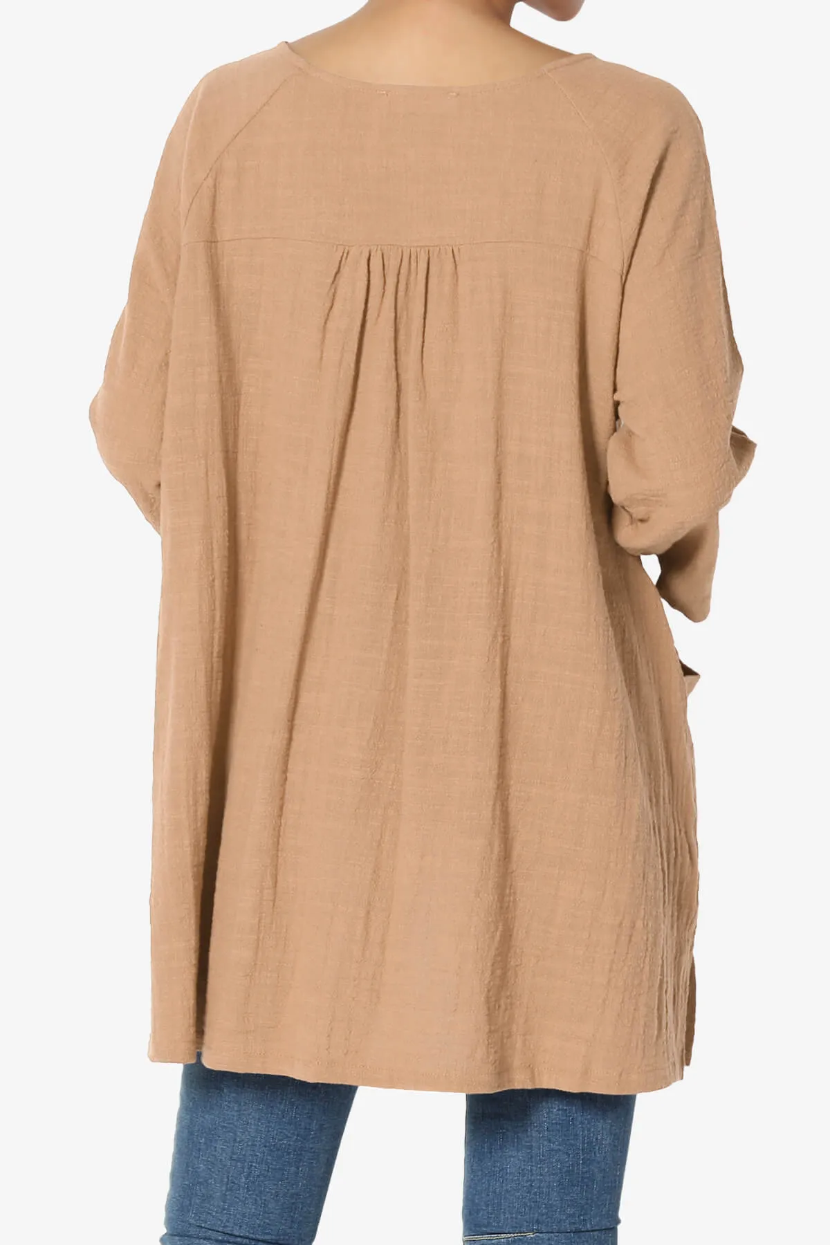 Nesta Gauze Pocket Cover Up Top PLUS