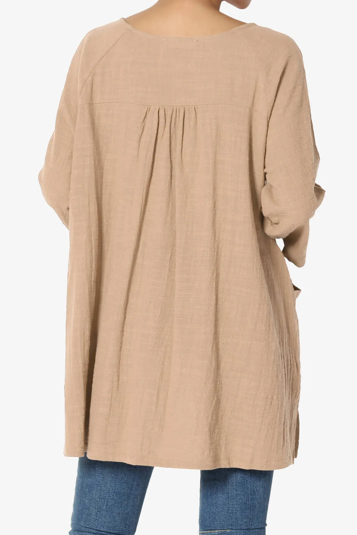 Nesta Gauze Pocket Cover Up Top PLUS