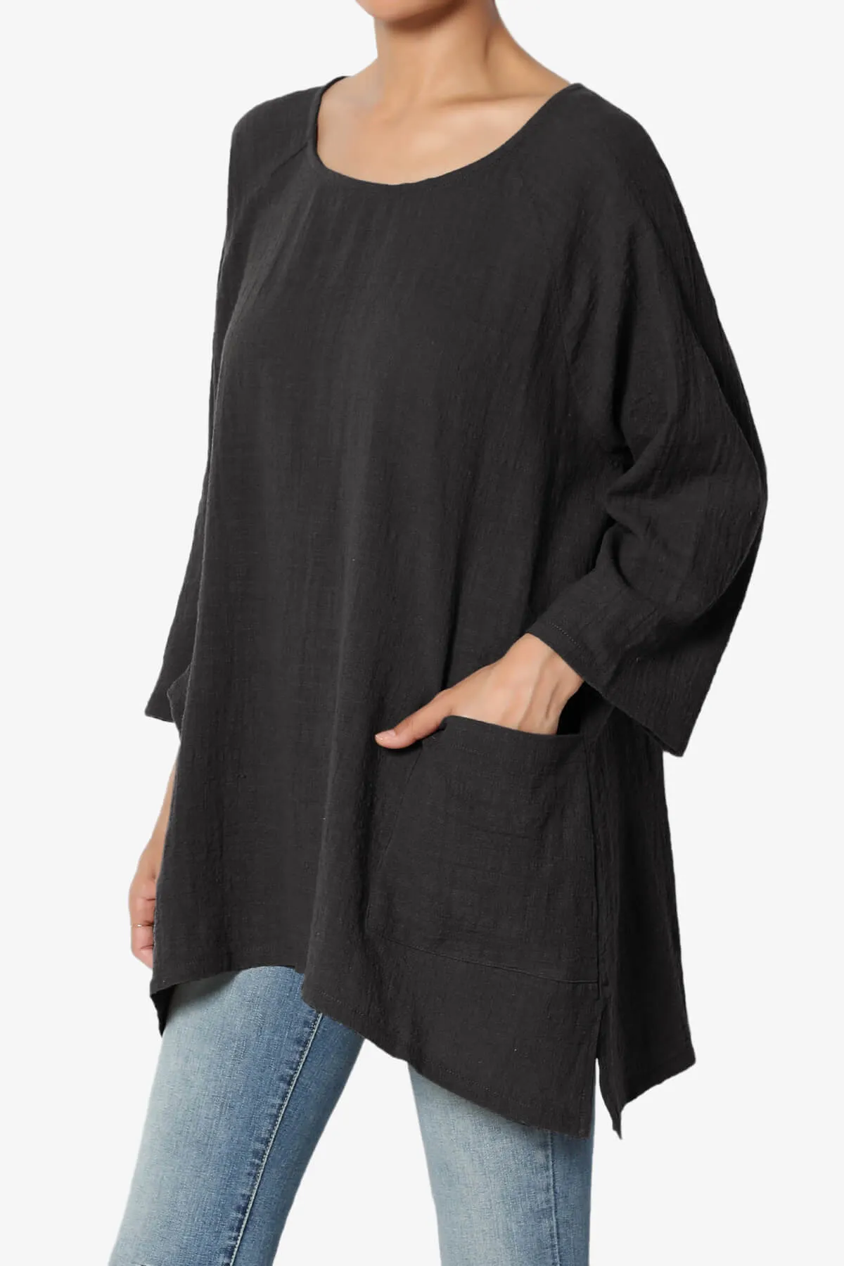 Nesta Gauze Pocket Cover Up Top PLUS