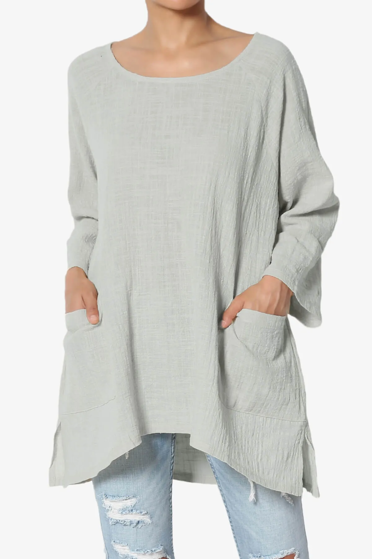 Nesta Gauze Pocket Cover Up Top PLUS