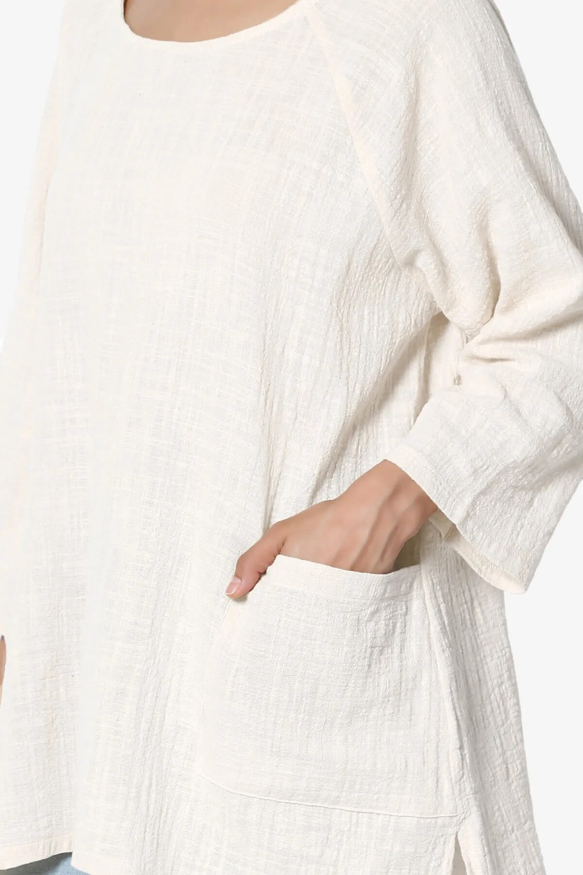 Nesta Gauze Pocket Cover Up Top PLUS