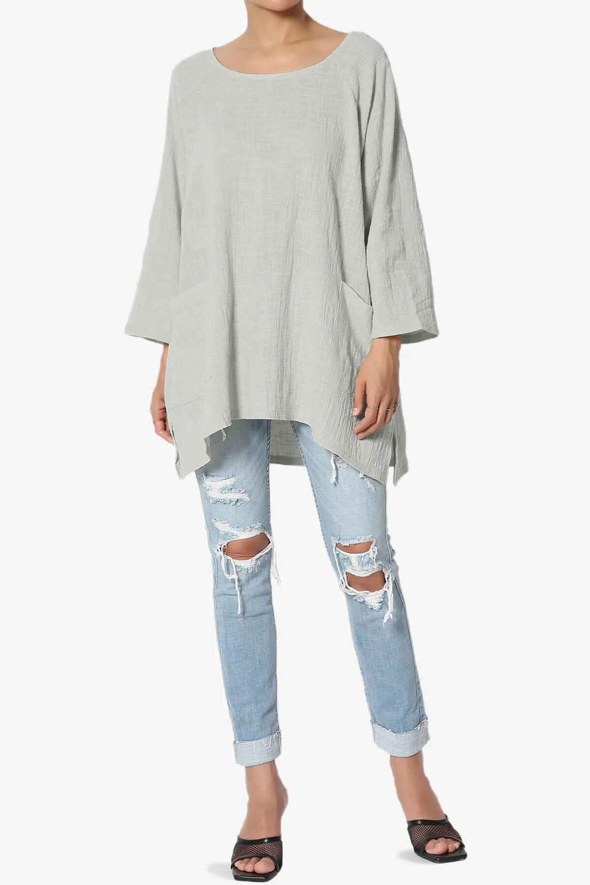 Nesta Gauze Pocket Cover Up Top PLUS