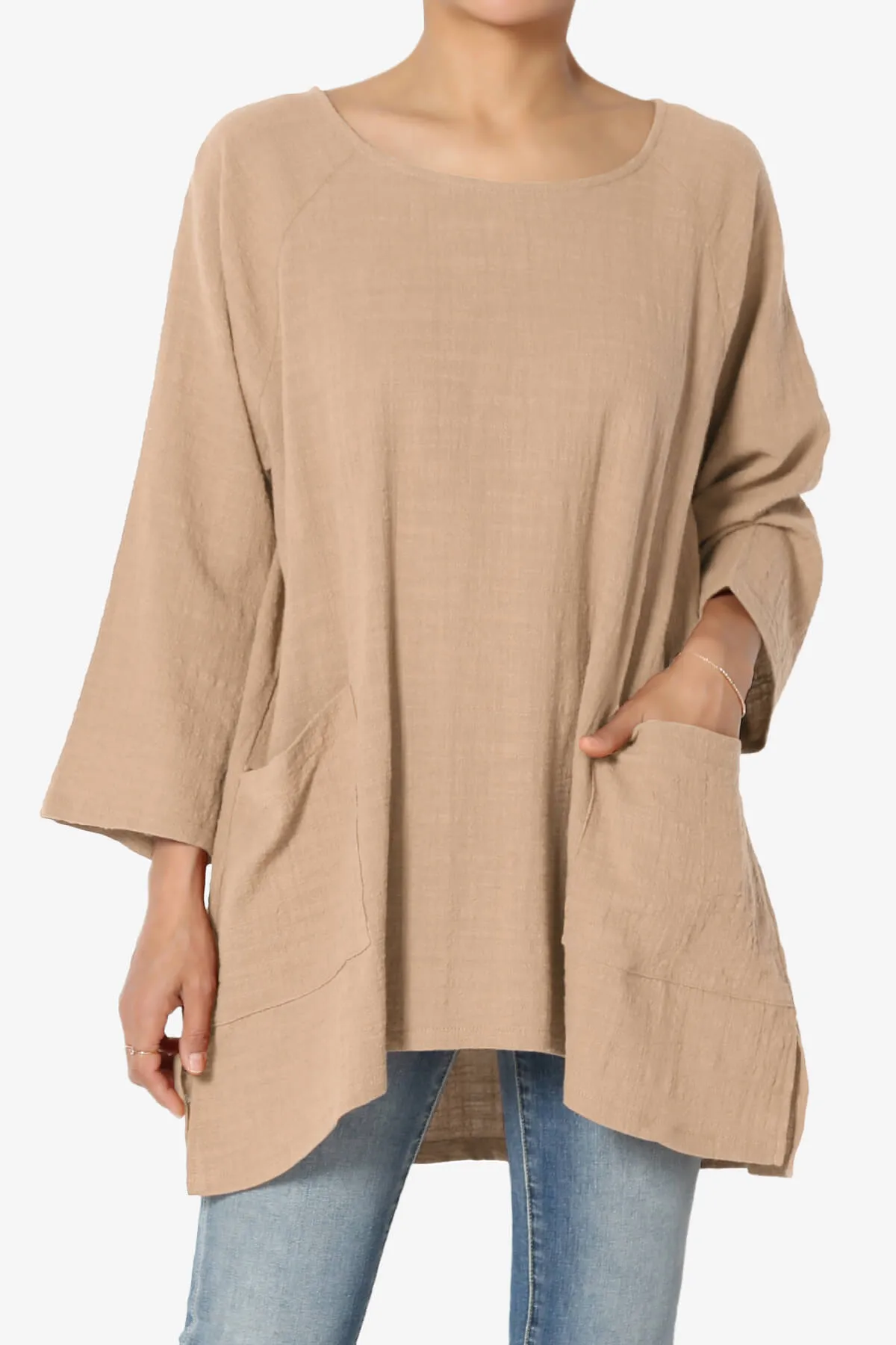 Nesta Gauze Pocket Cover Up Top PLUS