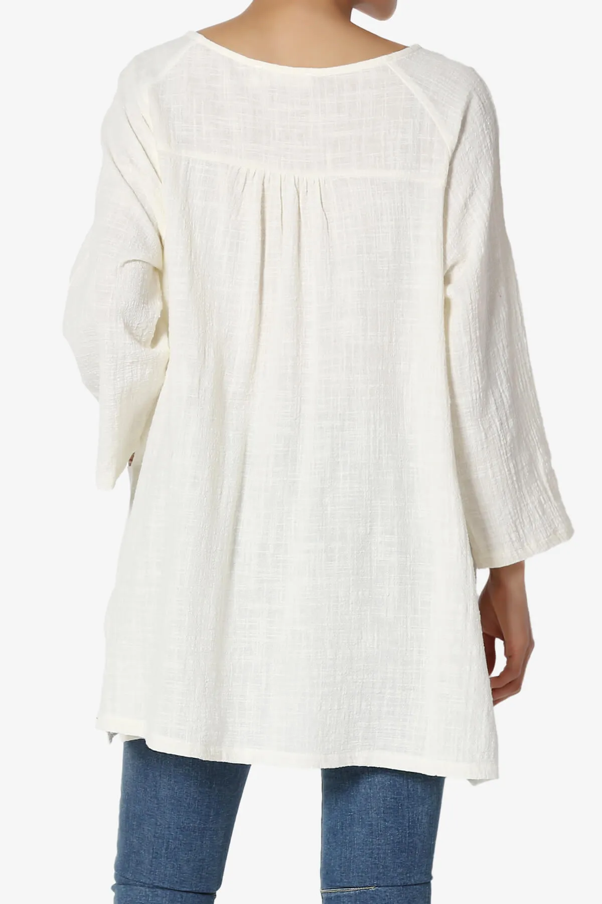 Nesta Gauze Pocket Cover Up Top PLUS
