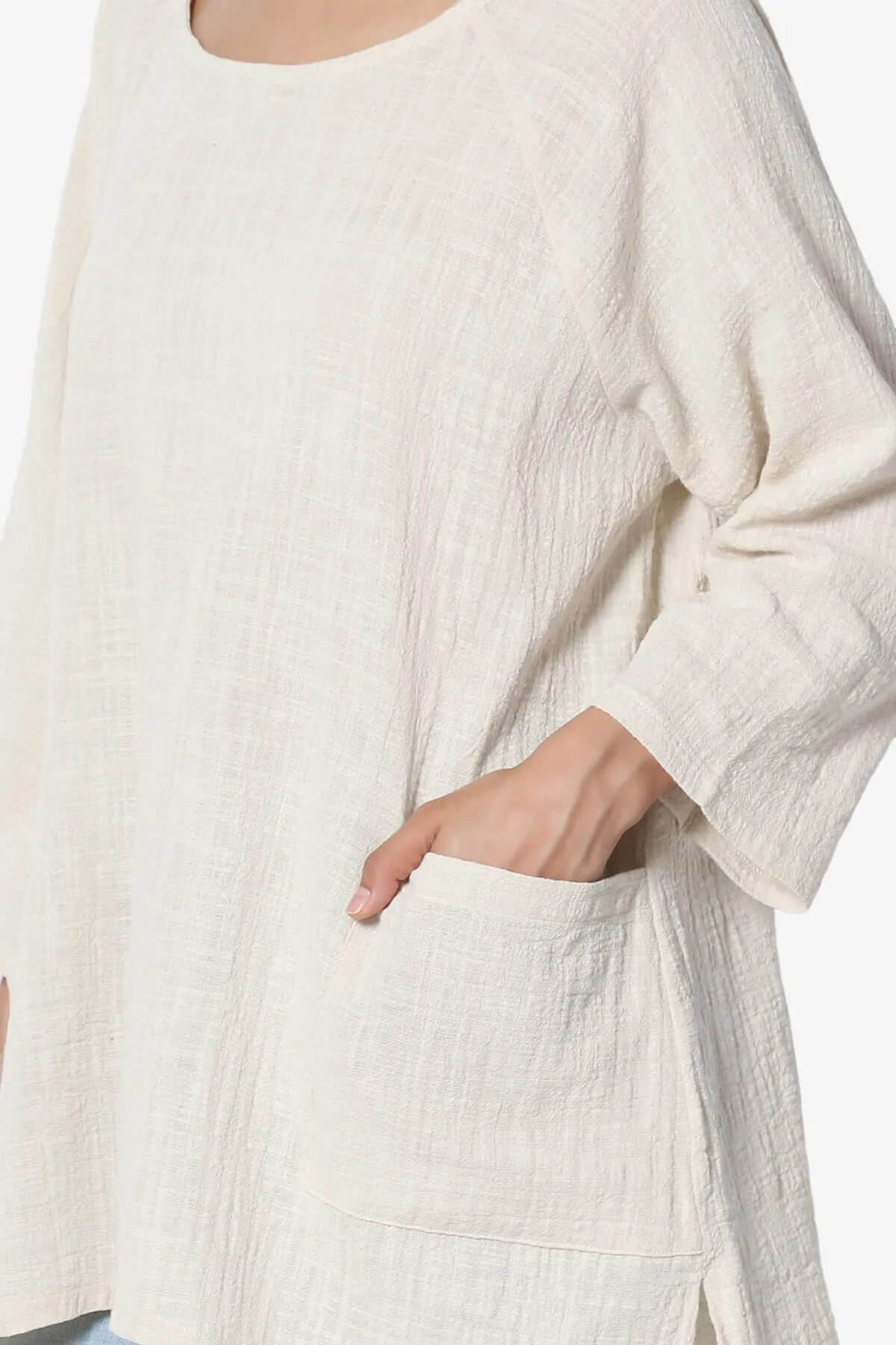 Nesta Gauze Pocket Cover Up Top PLUS