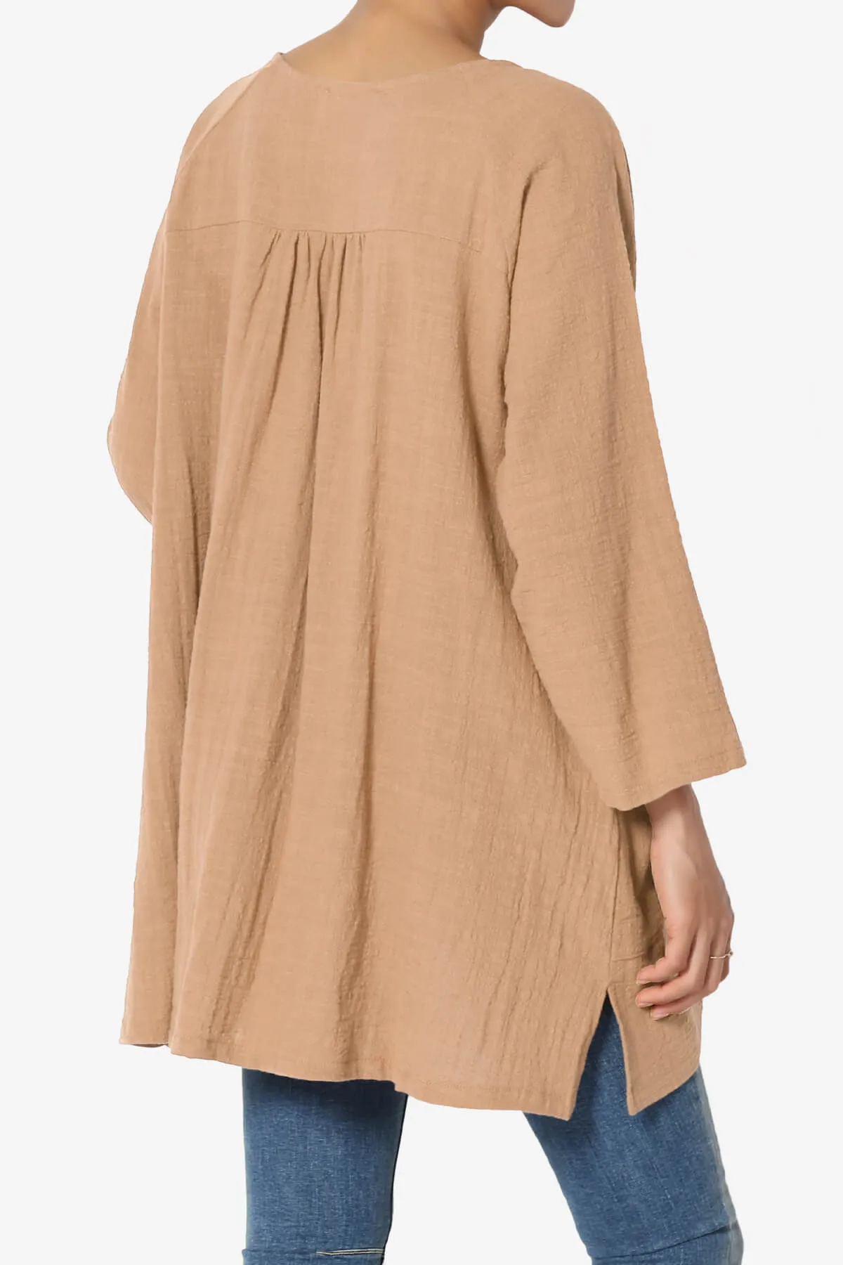 Nesta Gauze Pocket Cover Up Top PLUS