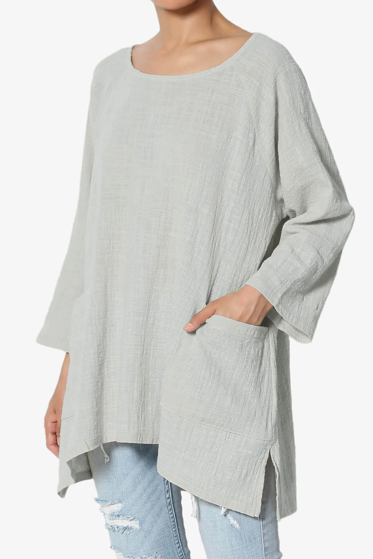 Nesta Gauze Pocket Cover Up Top PLUS