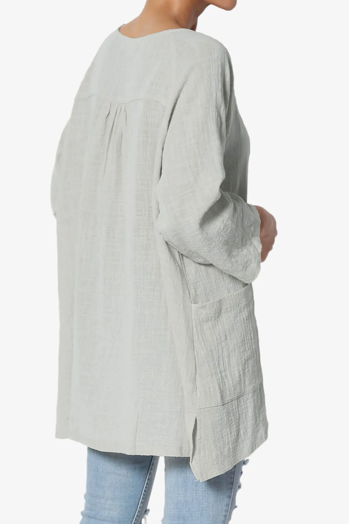 Nesta Gauze Pocket Cover Up Top PLUS