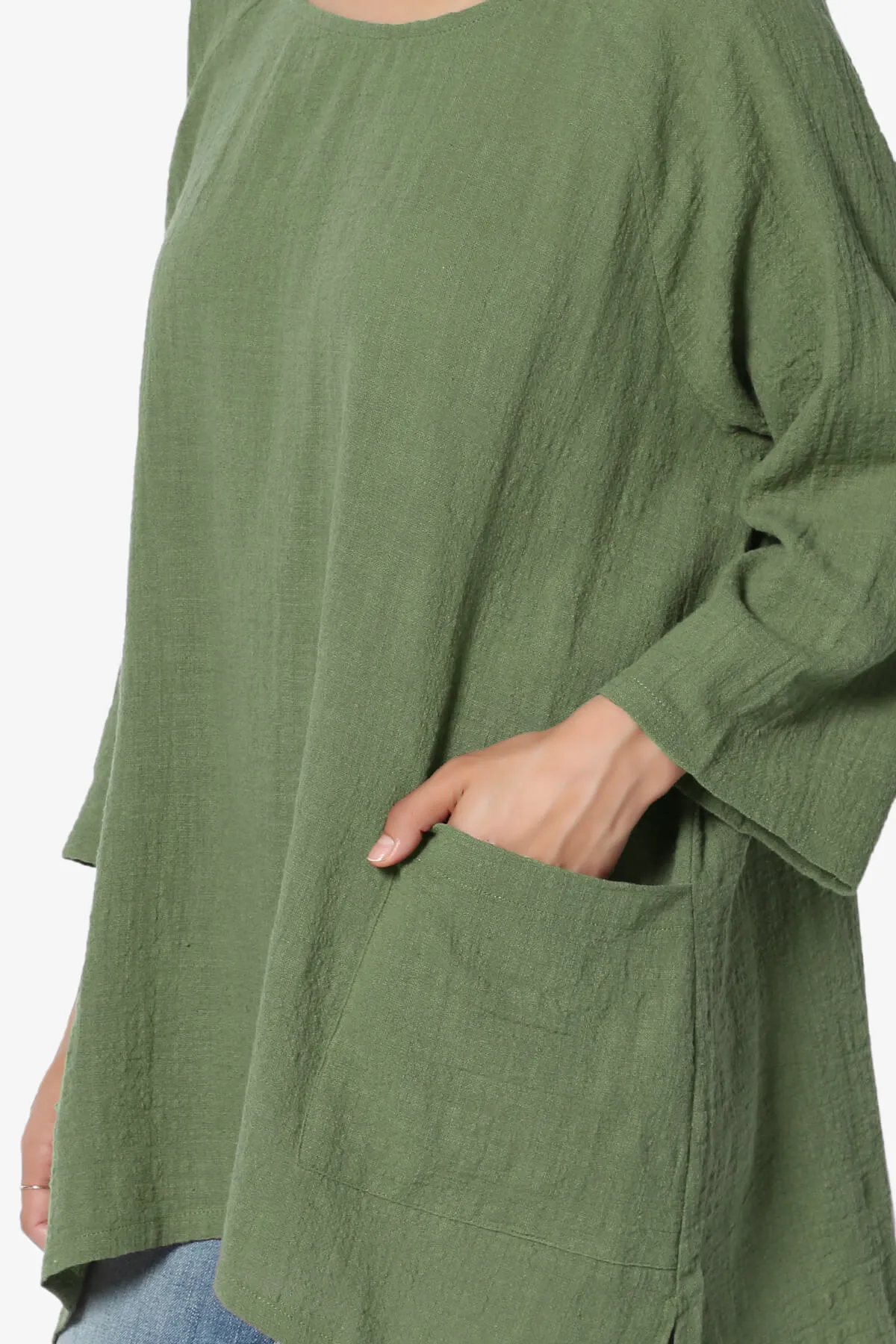 Nesta Gauze Pocket Cover Up Top PLUS