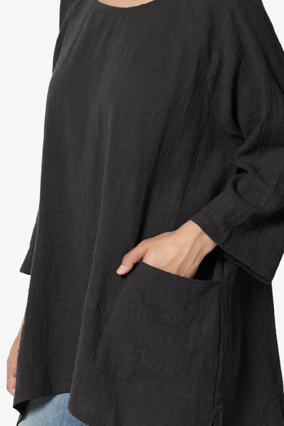 Nesta Gauze Pocket Cover Up Top PLUS