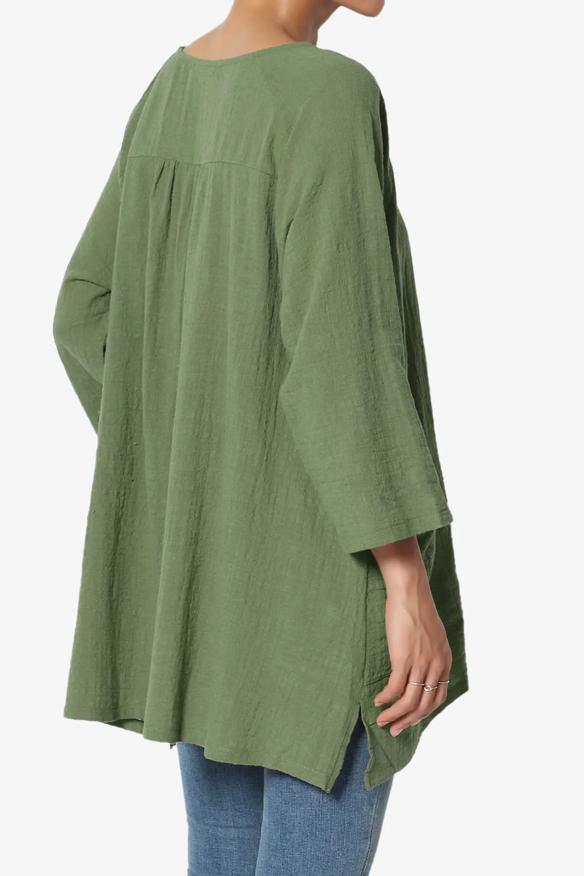 Nesta Gauze Pocket Cover Up Top PLUS