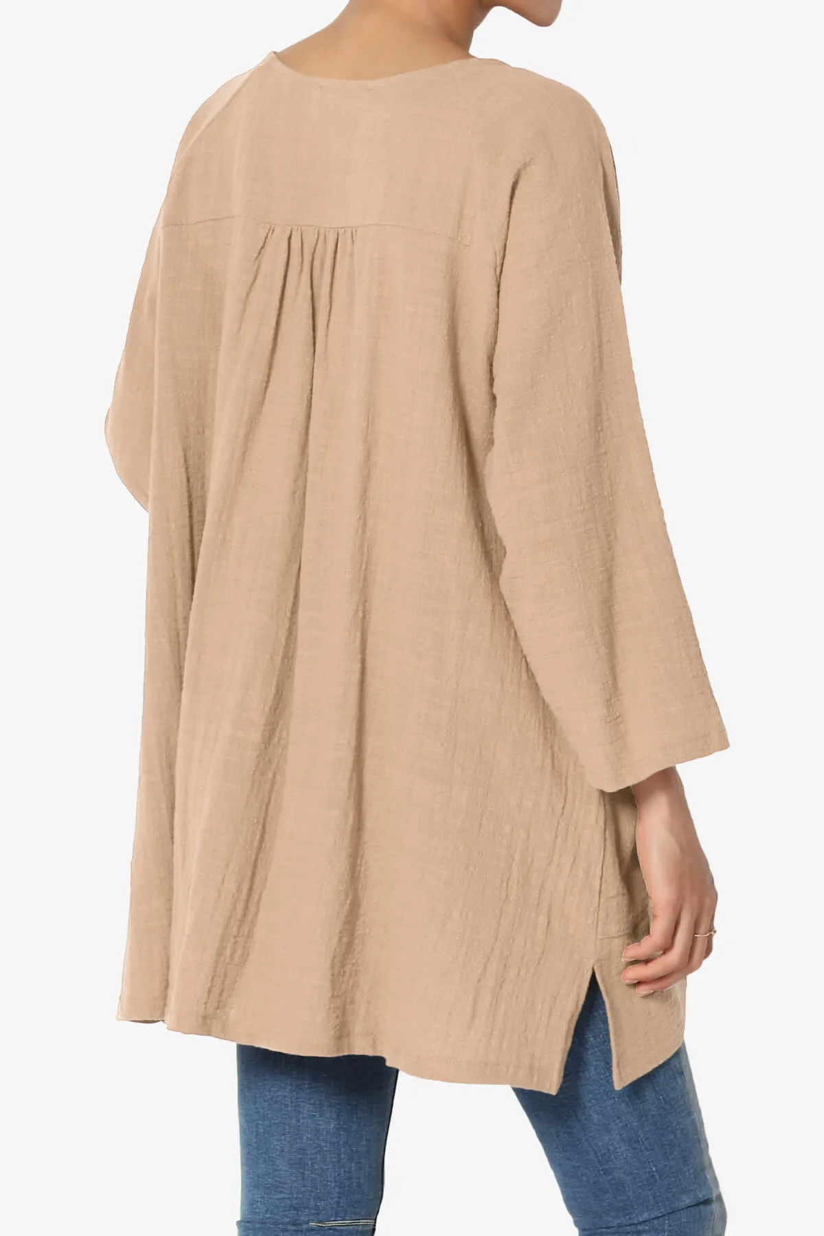 Nesta Gauze Pocket Cover Up Top PLUS