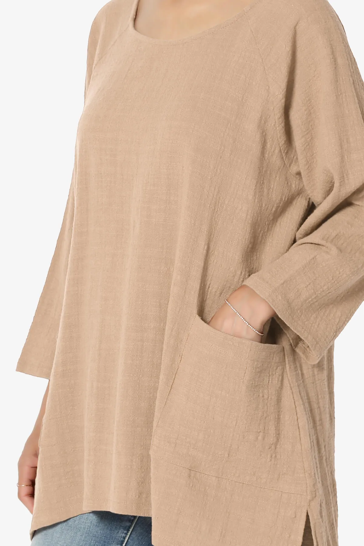 Nesta Gauze Pocket Cover Up Top PLUS