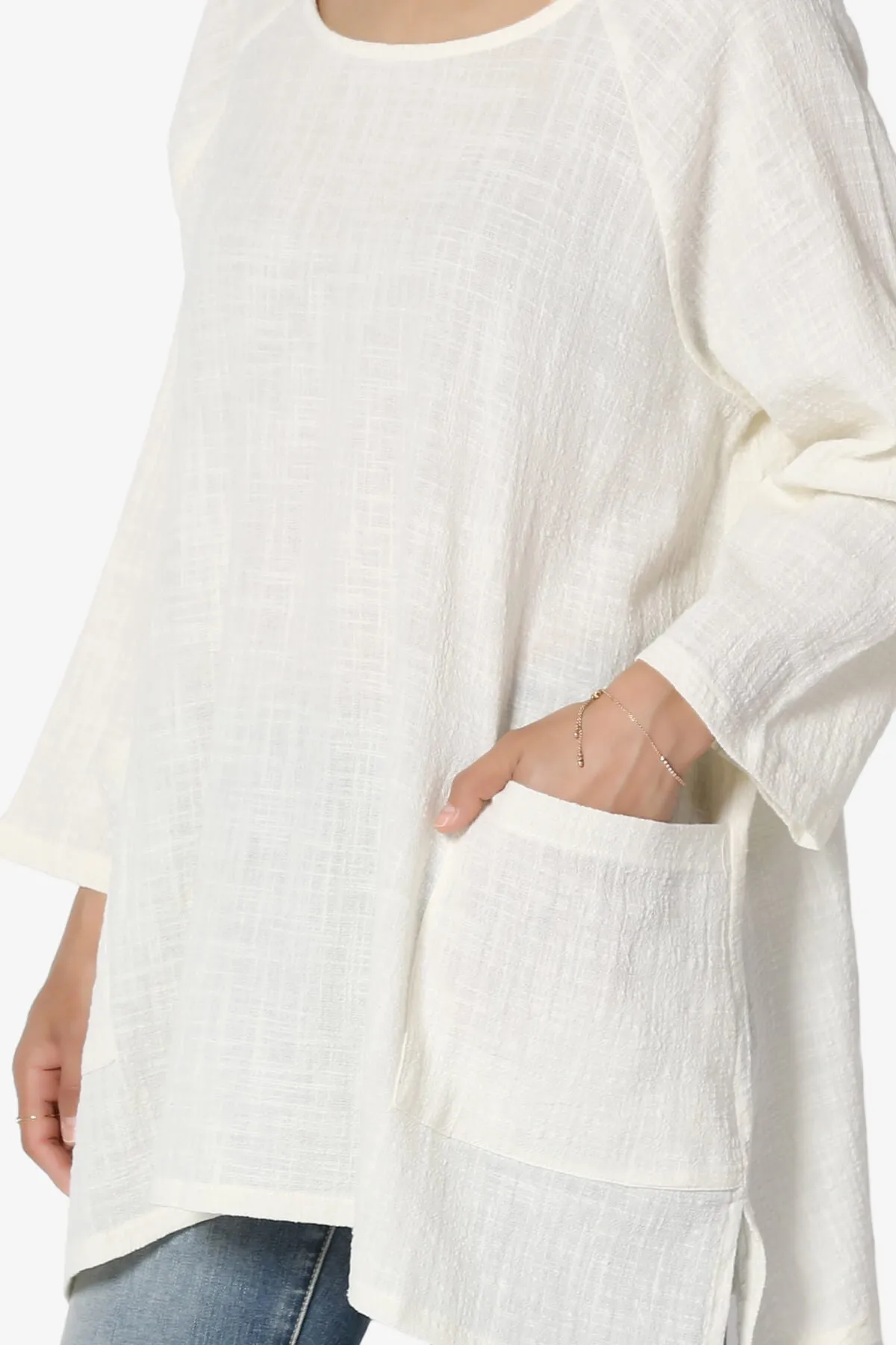 Nesta Gauze Pocket Cover Up Top PLUS