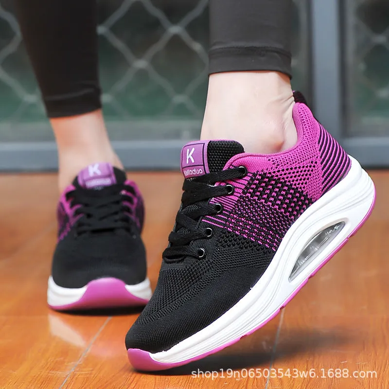 New Double Layer Air Spring Center Mesh Fitness Sneakers