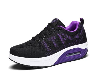 New Double Layer Air Spring Center Mesh Fitness Sneakers