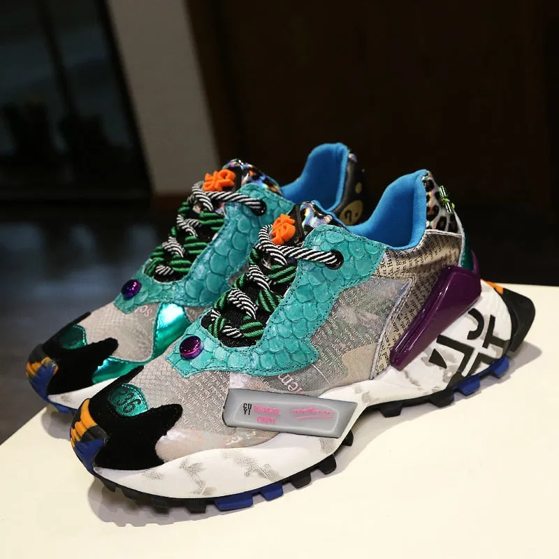 New Women's Shoes Thick Soled Student Casual Shoes Mesh Breathable Sneakers Single Shoes
