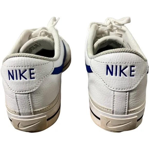 Nike Court Legacy CU4150-101 Men's shoes white blue leather  Low Top Size 9.5