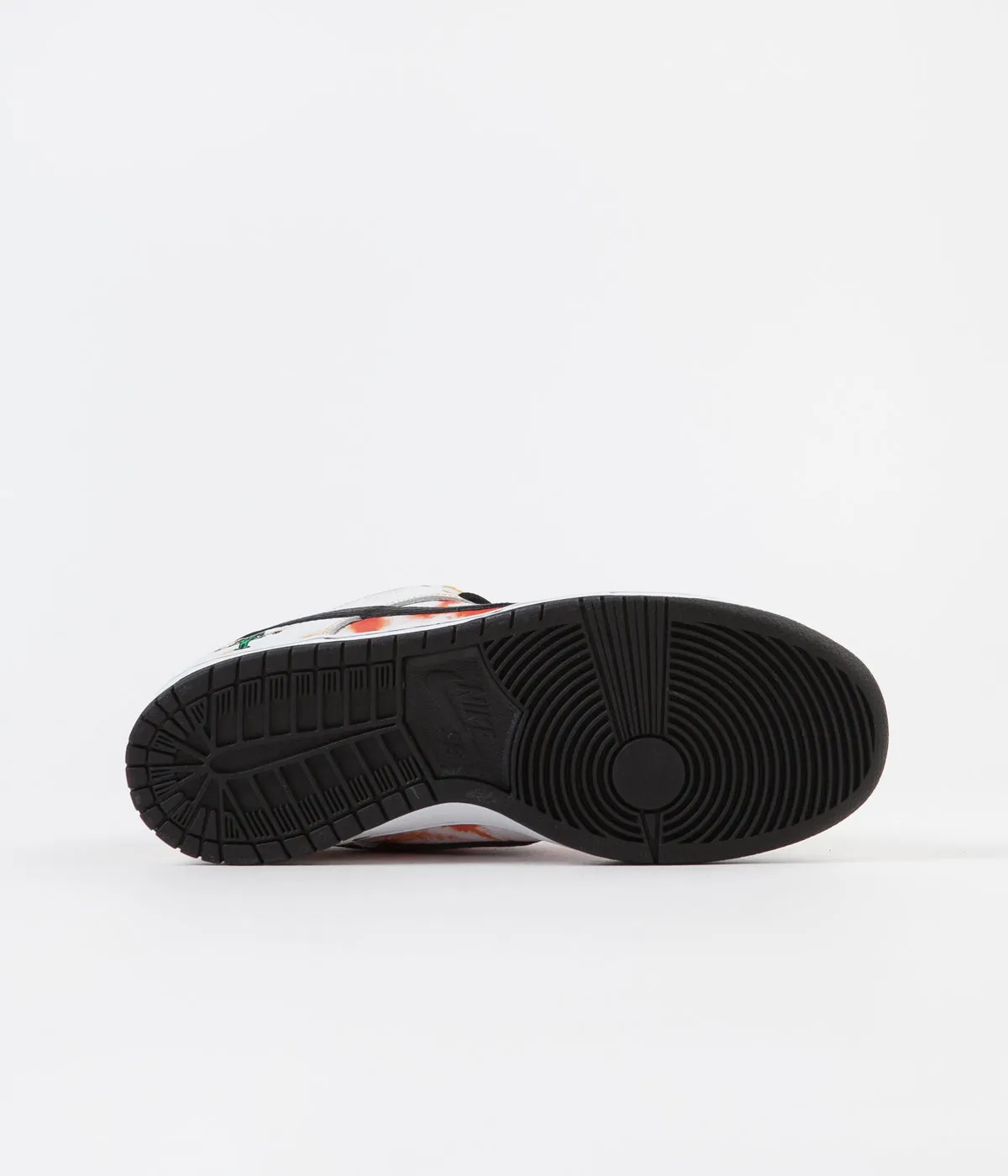 Nike SB 'Raygun Tie-Dye' Dunk Low Pro Shoes - White / Black - Orange Flash - Del Sol