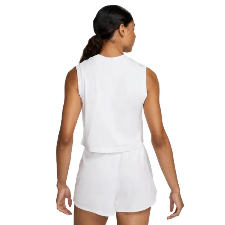 NikeCourt Dri-FIT Women's White Cropped Tennis Tank Top