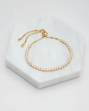 Nikki Tennis Bracelet - Gold