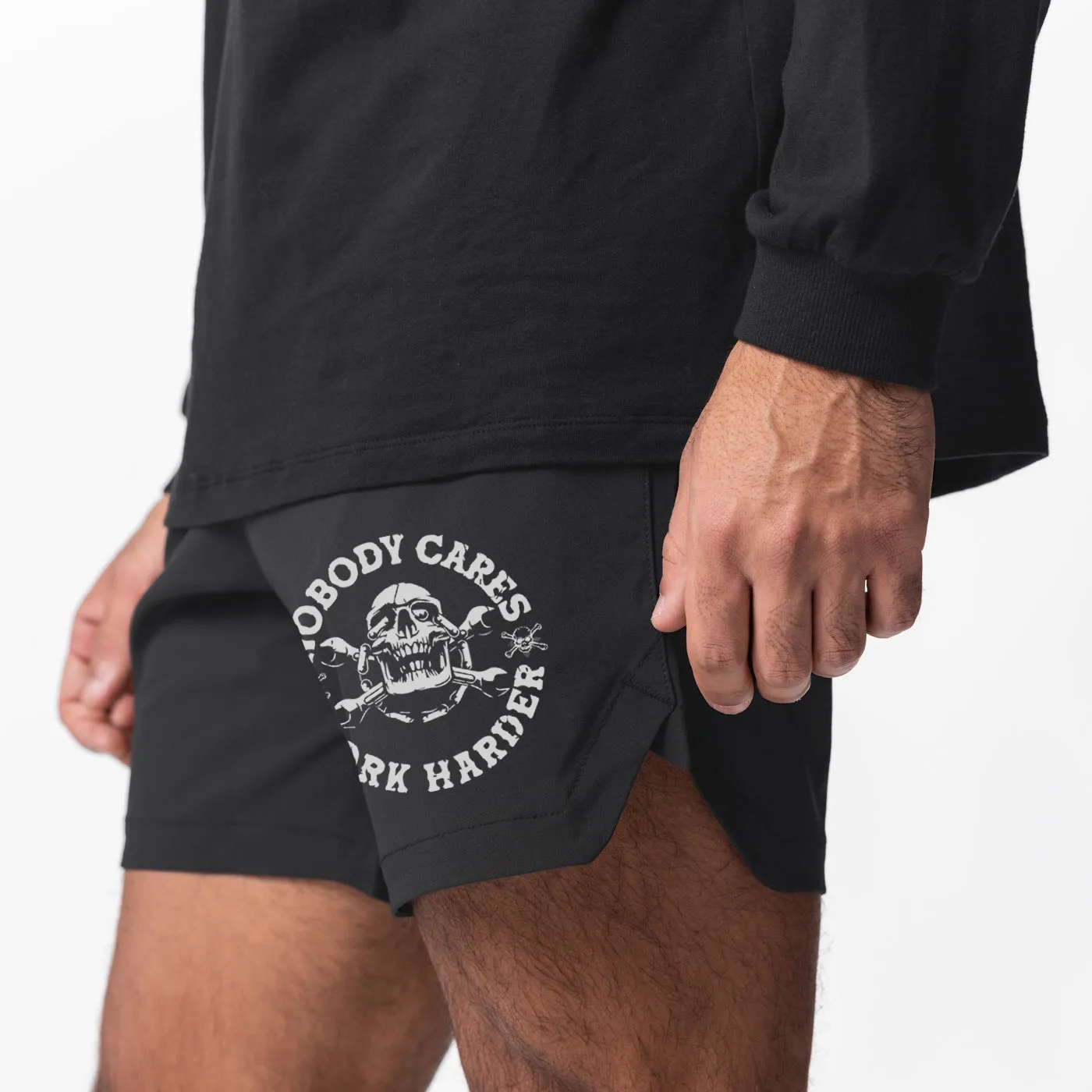 NOBODY CARES QUICKDRY 5'' INSEAM RUNNING SHORTS