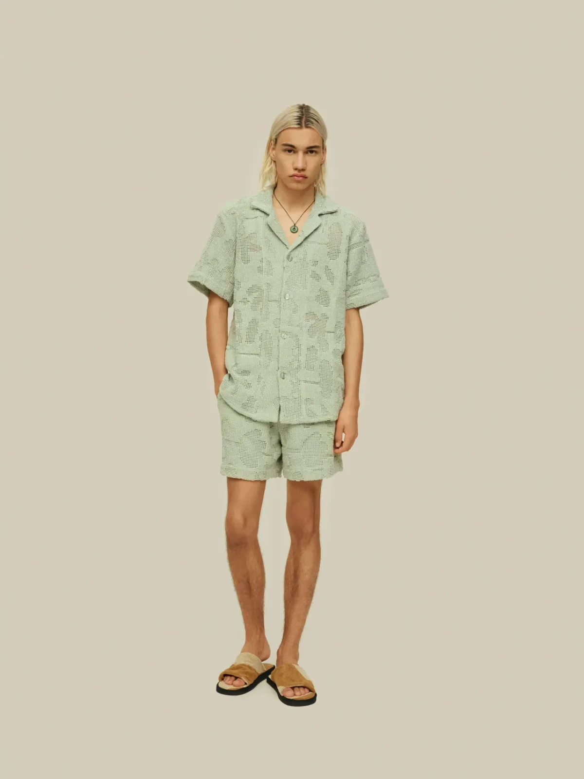 OAS Galbanum Cuba Crochet Shirt