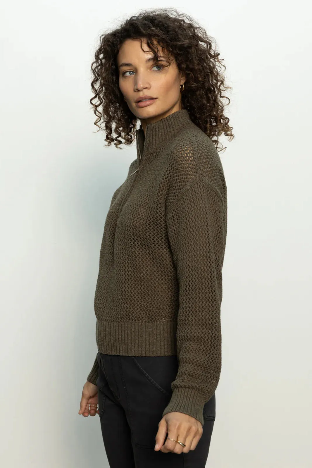 Open Knit 1/2 Zip Kalamata