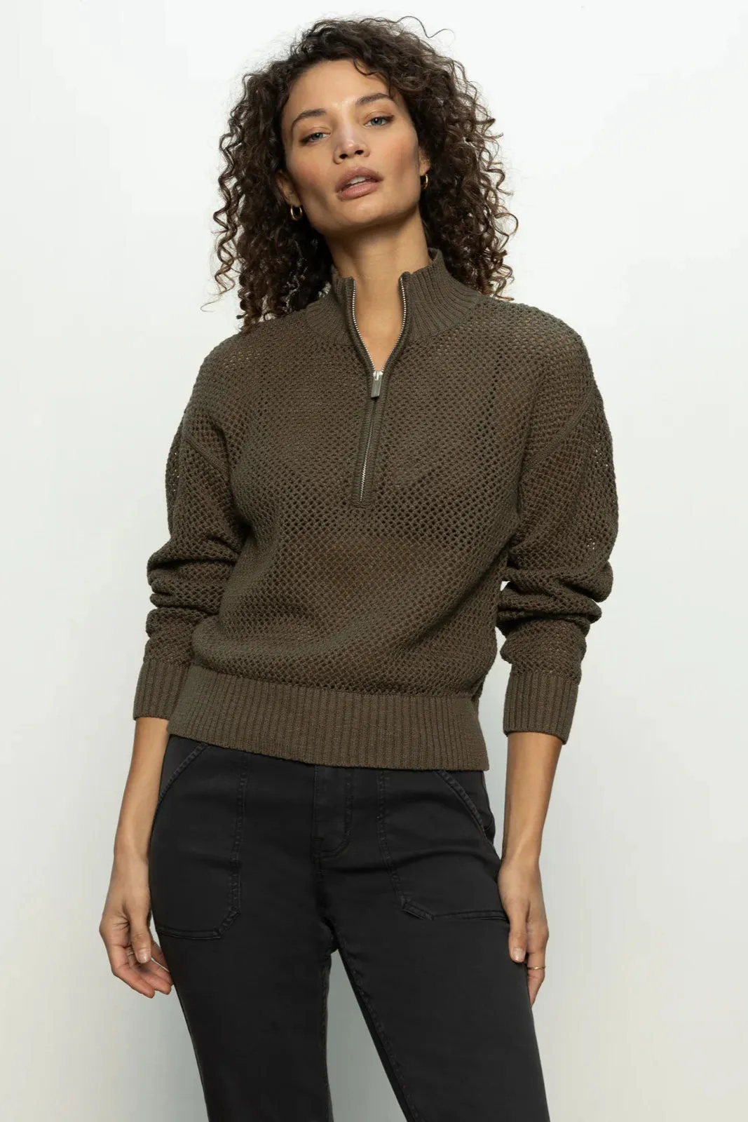Open Knit 1/2 Zip Kalamata