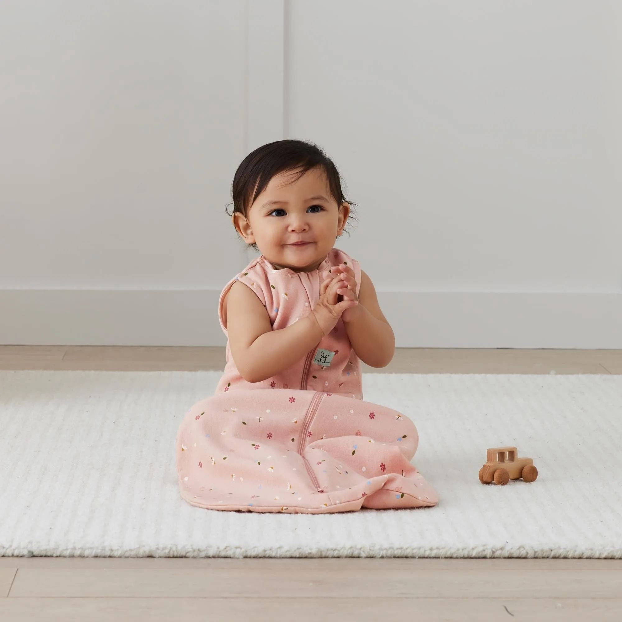 Organic Summer Jersey Sleeping Bag - Daisies