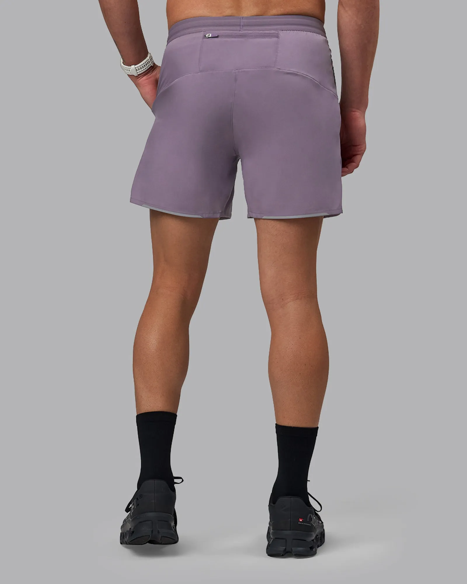 Pace Lined Performance Short  5" - Purple Sage