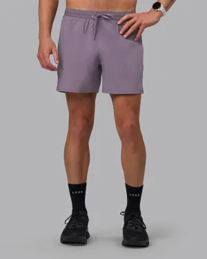 Pace Lined Performance Short  5" - Purple Sage