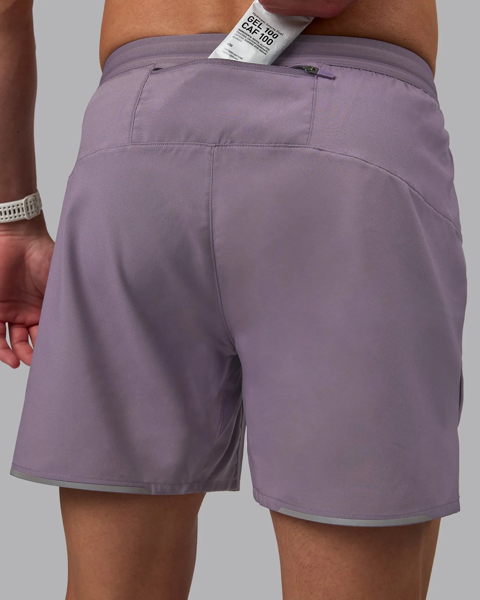 Pace Lined Performance Short  5" - Purple Sage