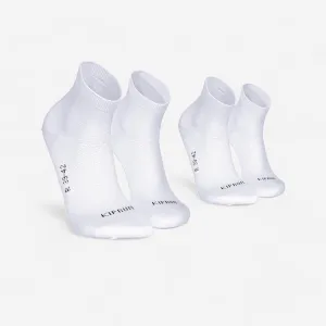 PACK OF 2 PAIRS OF RUN500 FINE CREW RUNNING SOCKS