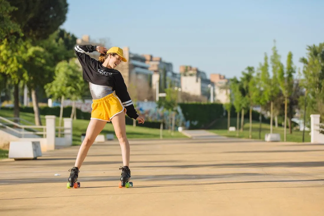 Patin à roulettes adulte Quad 100 Noir
