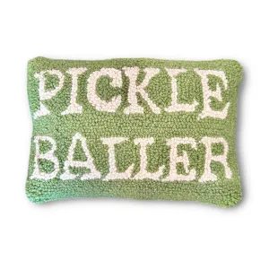 Pickle Baller Hooked Pillow