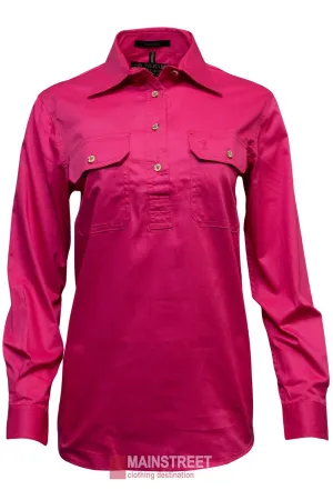 Pilbara Ladies Long Sleeve Closed Front Shirt