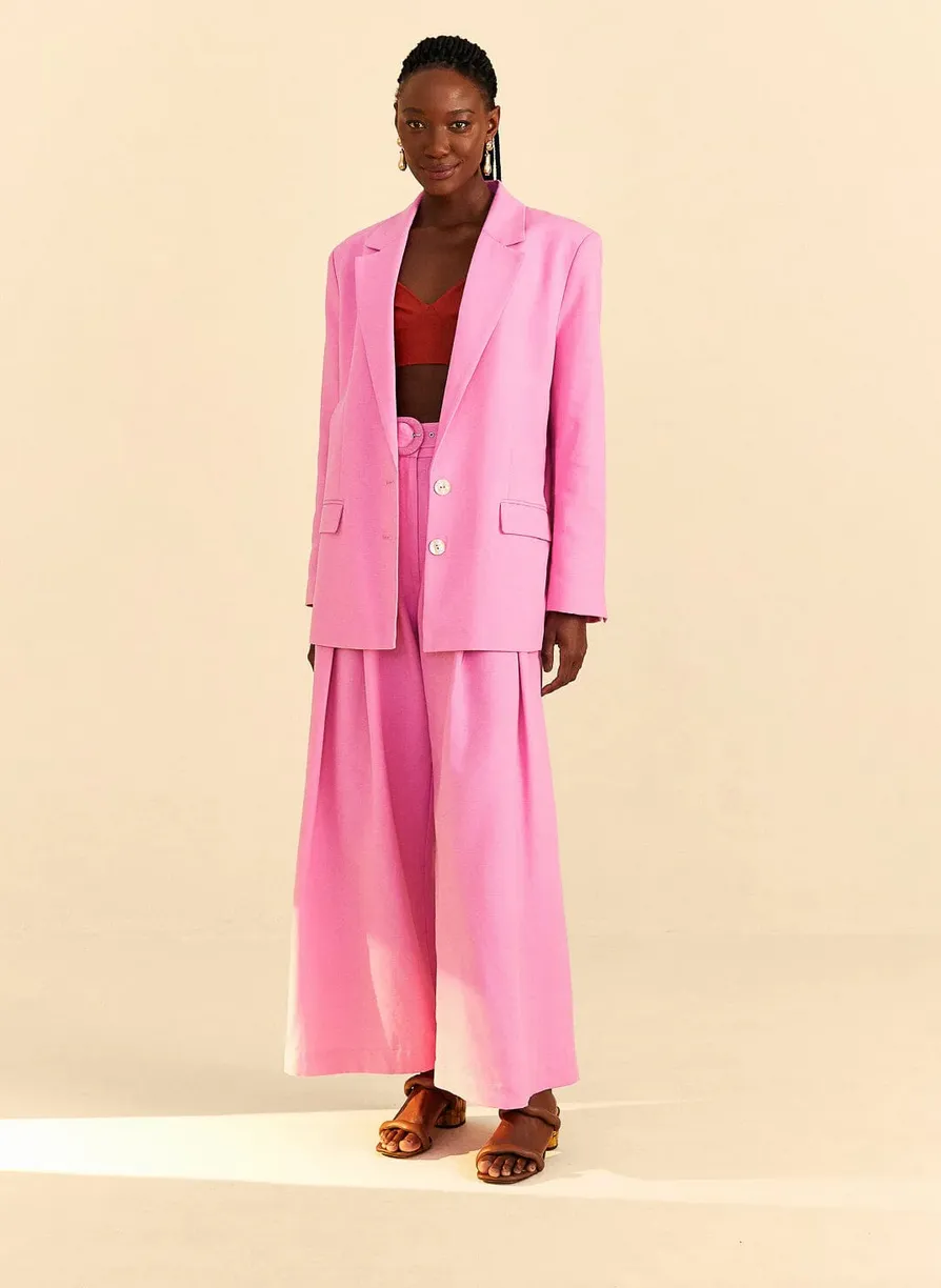 Pink Tailored Blazer in Pink