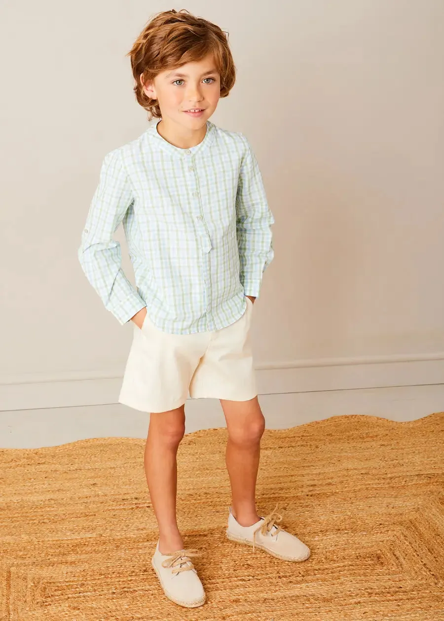 Plain Linen Shorts in White (4-10yrs)