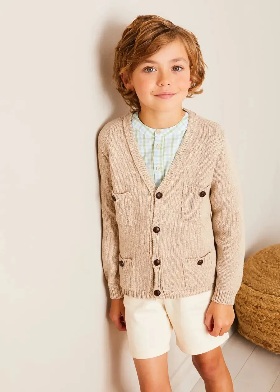 Plain Linen Shorts in White (4-10yrs)