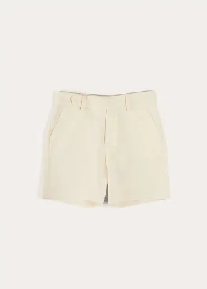 Plain Linen Shorts in White (4-10yrs)