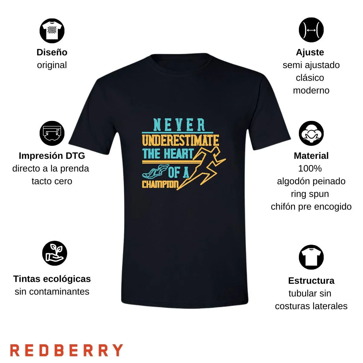 Playera Hombre Running Correr Maratón RN1021