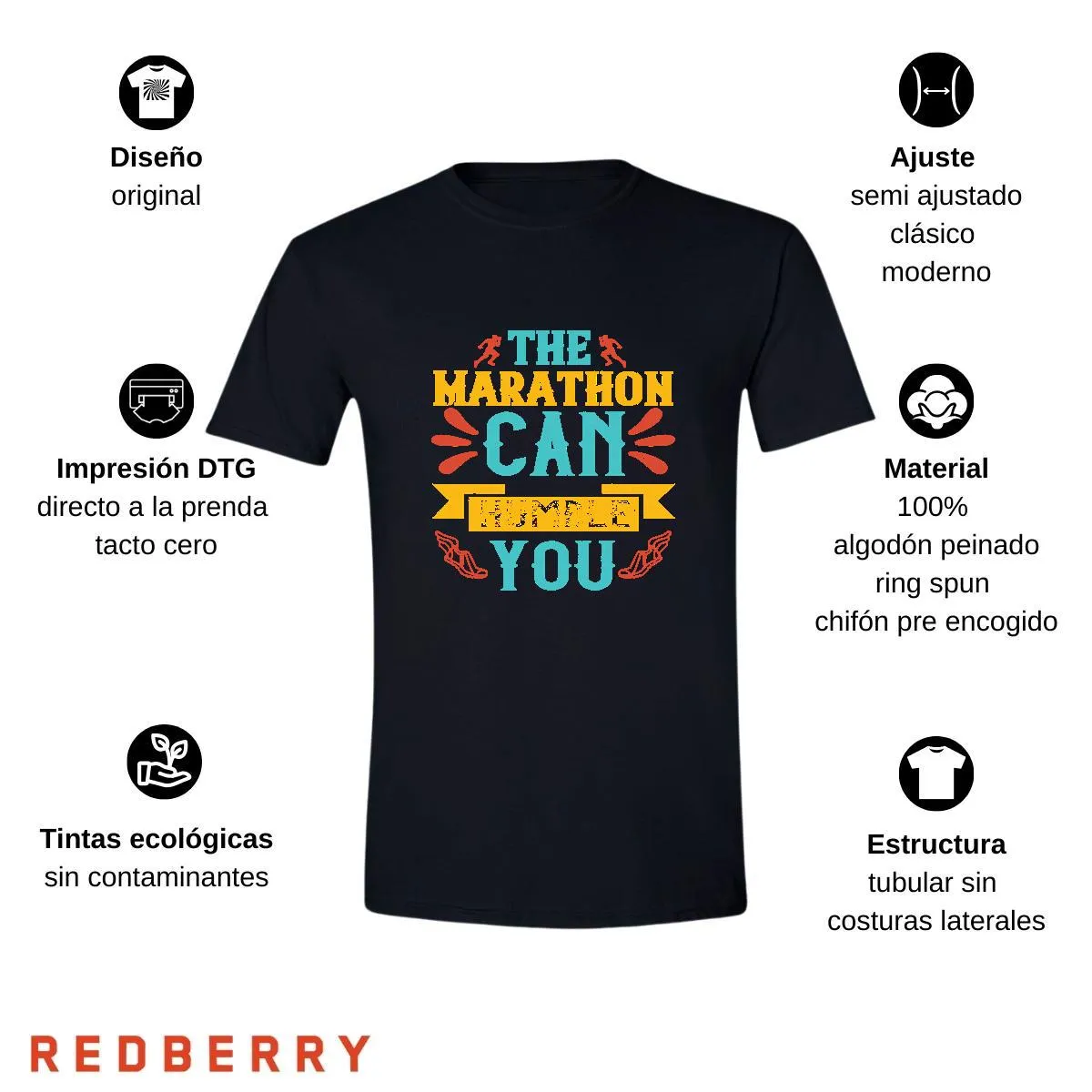 Playera Hombre Running Correr Maratón RN1037