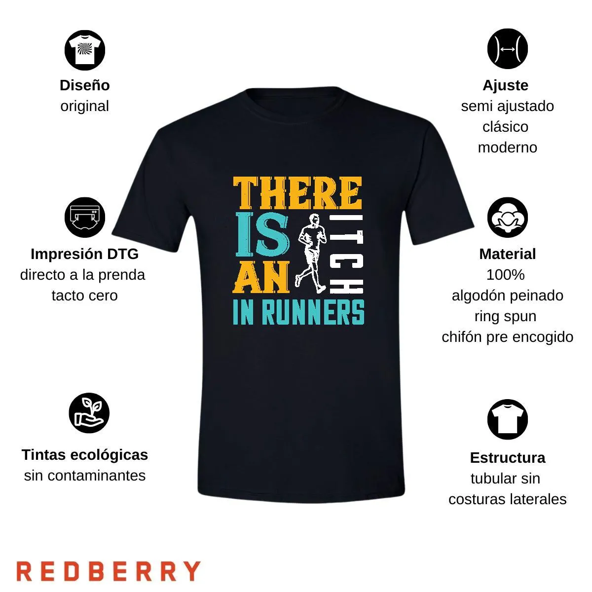 Playera Hombre Running Correr Maratón RN1042