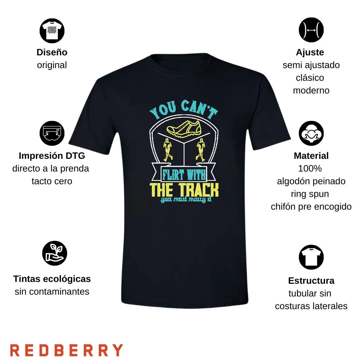 Playera Hombre Running Correr Maratón RN1049