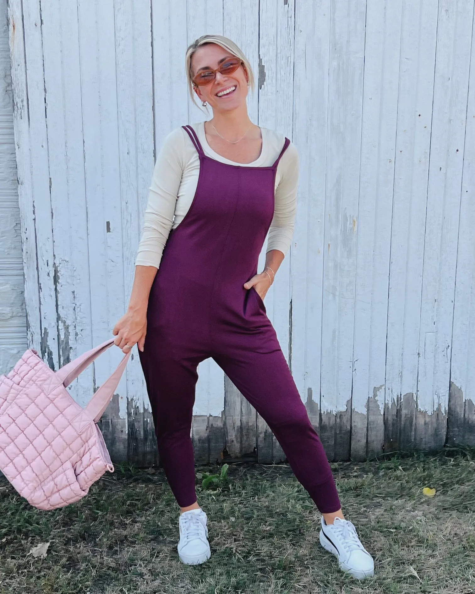 Plum Everyday Comfort Overalls
