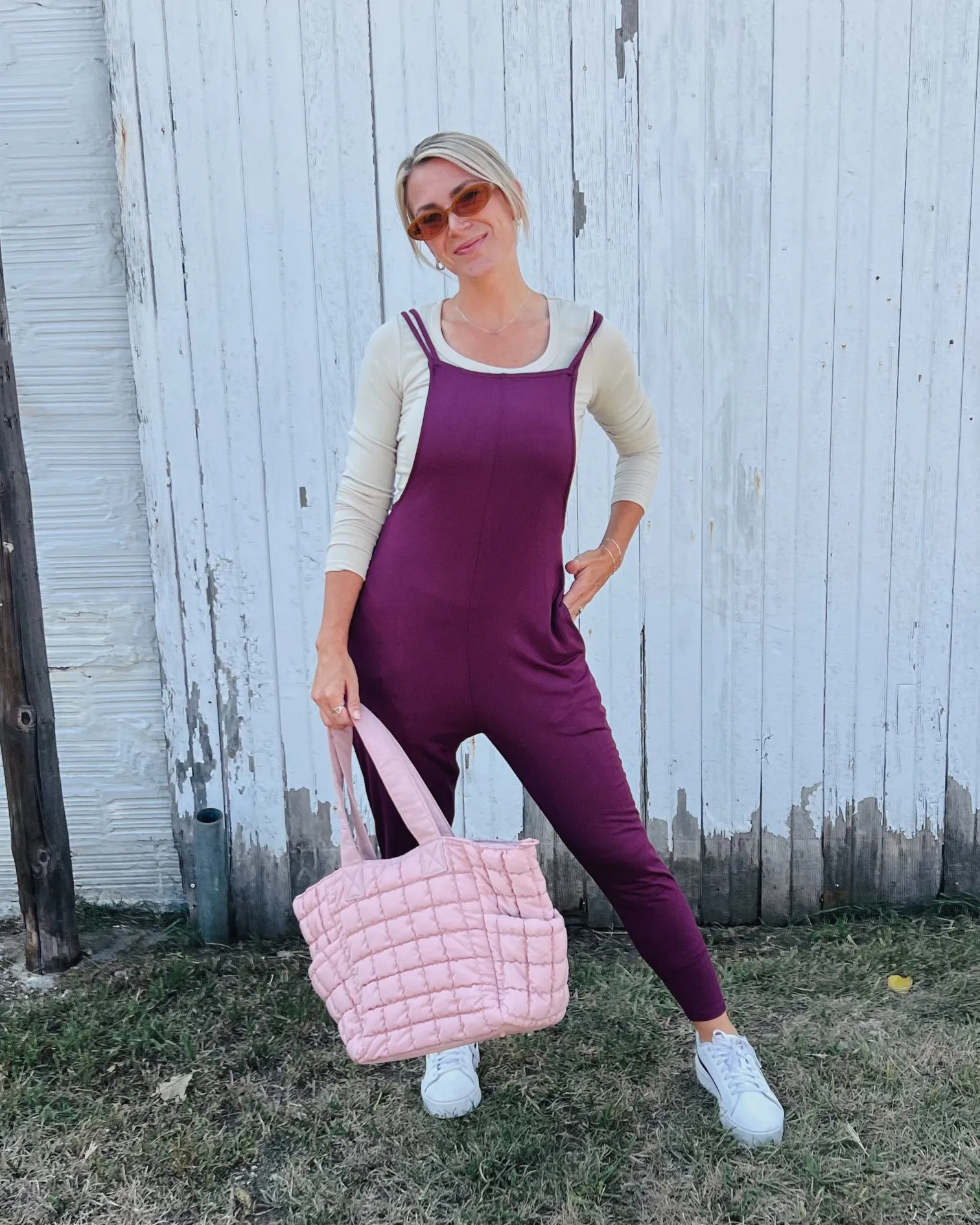 Plum Everyday Comfort Overalls