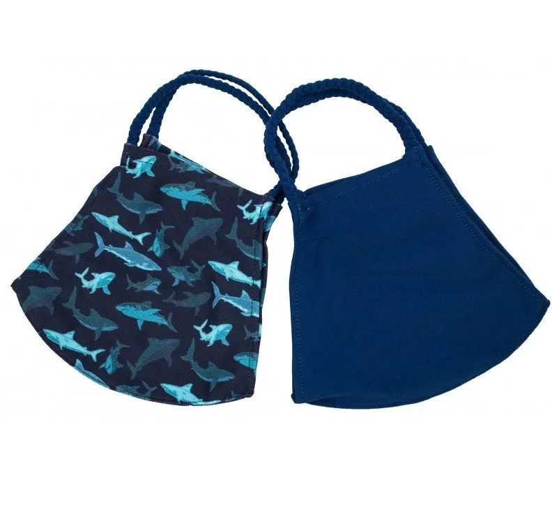 Pom Masks by Pomchies - Sharks / Solid Navy Blue