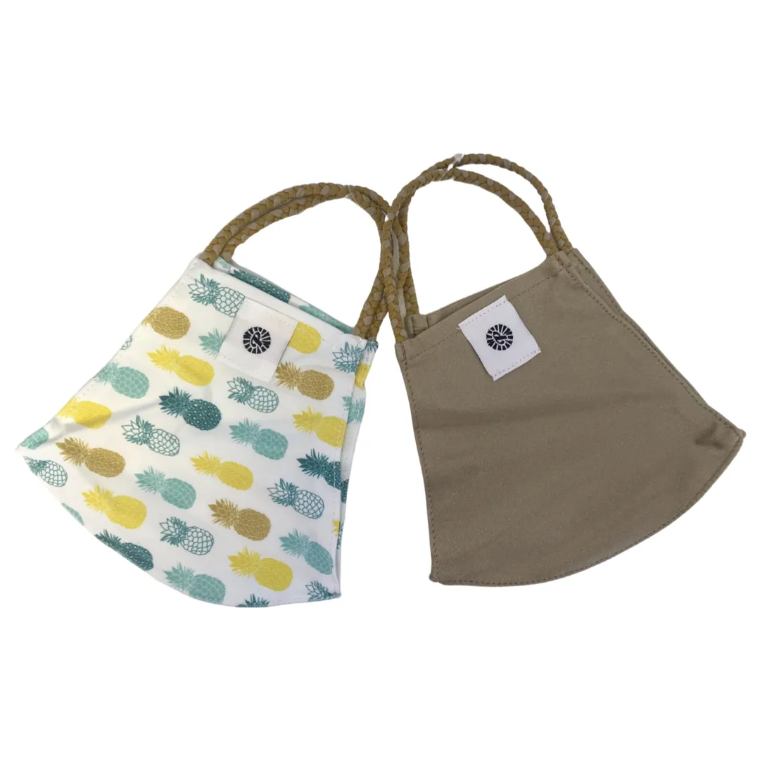 Pom Masks by Pomchies - Spring Pineapples / Solid Vegas Gold
