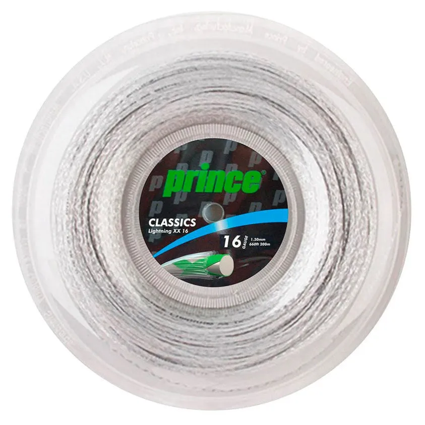 Prince Lightning XX 16/1.30 Tennis String Reel (Silver)